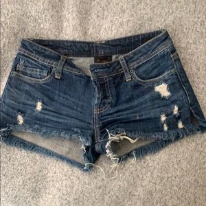 Genetic denim shorts
